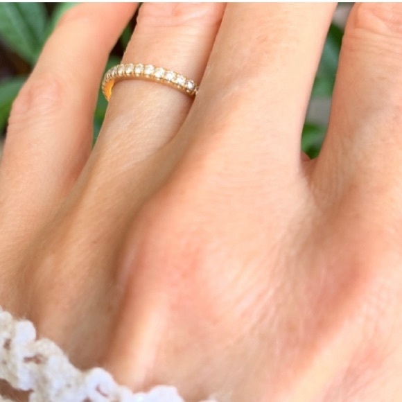 17 natural diamond 14k half eternity band 💫❤️ - Picture 6 of 7
